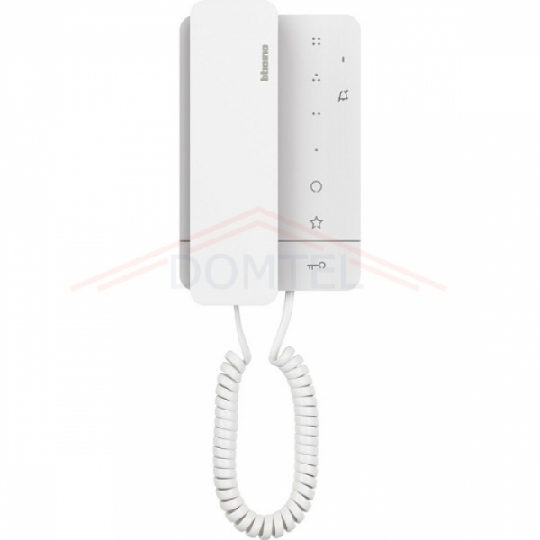 Domovní telefon 2-BUS Bticino Classe 100 Standard-handset barva bílá, se sluchátkem