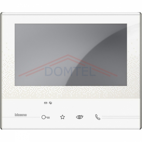 Domovní videotelefon Classe 300 STANDART 7" barevný dotykový LCD displej, interkom, paměť obrazu, barva bílá, 2-BUS Bticino