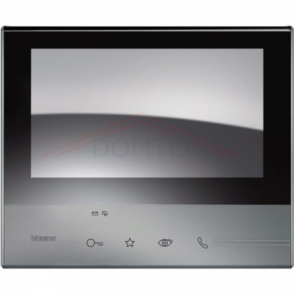 Domovní videotelefon Classe 300 STANDART 7" barevný dotykový LCD displej, interkom, paměť obrazu, barva grafit, 2-BUS Bticino