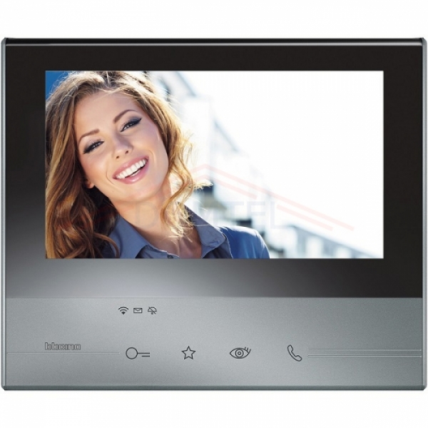 Domovní videotelefon Classe 300 WIFI 7" barevný dotykový LCD displej, interkom, paměť obrazu, barva grafit, 2-BUS Bticino
