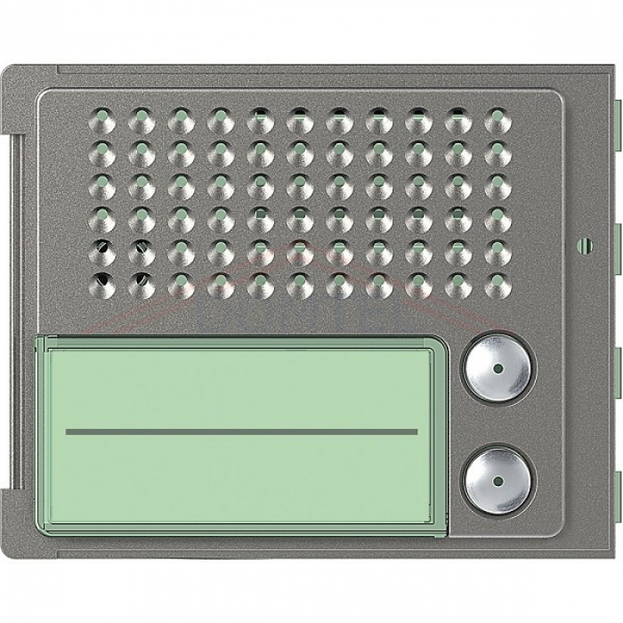 Audio jednotka základní 2-BUS Bticino videotelefony ROBUR kryt modulu elektroniky, 1 sloupec 2 tlačítka, provedení-barva kov