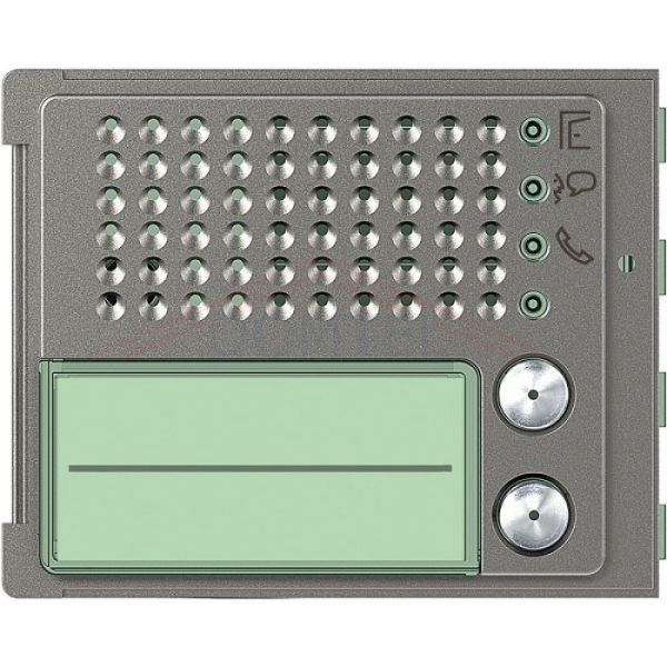 Audio jednotka základní 2-BUS Bticino videotelefony ROBUR kryt modulu elektroniky 351100, 1 sloupec 2 tlačítka, provedení-barva kov
