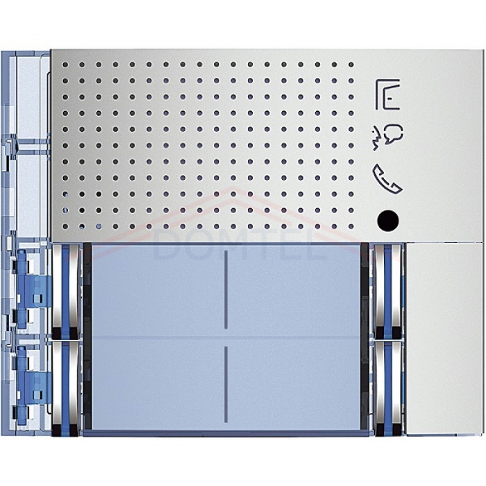 Audio jednotka základní 2-BUS Bticino videotelefony SFERA kryt modulu elektroniky 351100, 2 sloupce, 4 tlačítka, provedení-barva kov