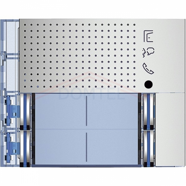 Audio jednotka základní 2-BUS Bticino videotelefony SFERA kryt modulu elektroniky 351100, 2 sloupce, 4 tlačítka, provedení-barva kov