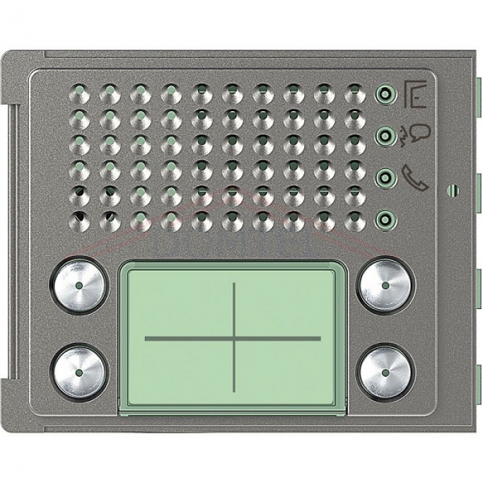 Audio jednotka základní 2-BUS Bticino videotelefony ROBUR kryt modulu elektroniky 351100, 2 sloupce 4 tlačítka, provedení-barva kov